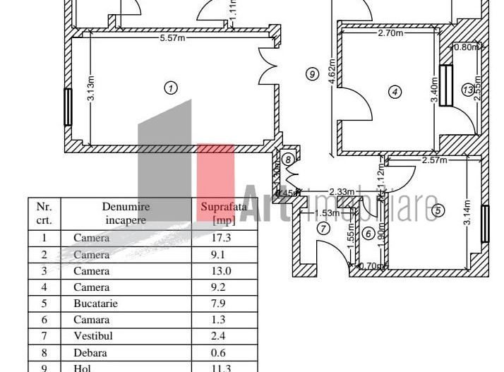 Apartament 4 camere Piata Gorjului - Schiță 13