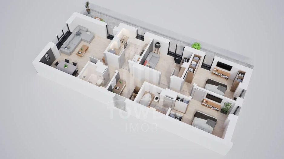 Apartament cu 4 camere, Rate la Dezvoltator pe 7 ani - Poză 1