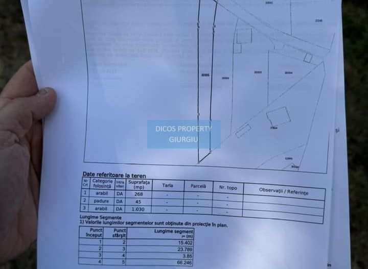 DE VANZARE Teren intravilan Comuna Daia,Jud Giurgiu - Schiță 3