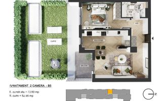 Apartamente 2 camere, Pipera, comision 0 % - Poză 17