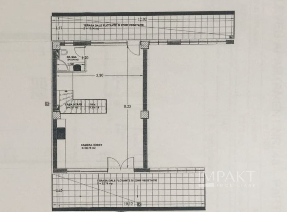 Penthouse pe doua niveluri cu 5 camere in cartierul Buna Ziua! - Schiță 16