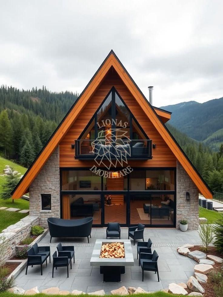 Cabana a Frame 4 camere 76 mp-teren-Colibita - Poză 1