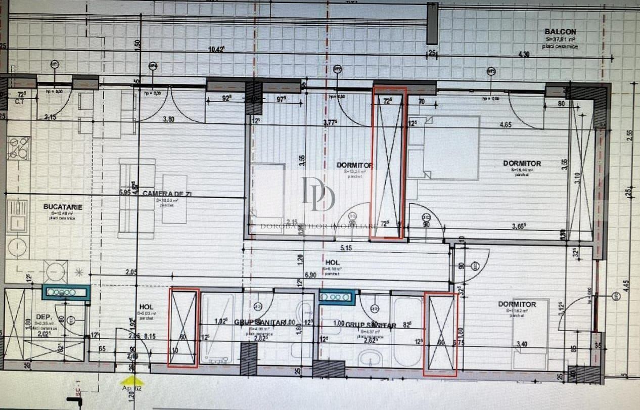 Penthouse Panoramic 4 camere | Terasă 38 mp | 2 parcări | Iris–Oașului - Schiță 16