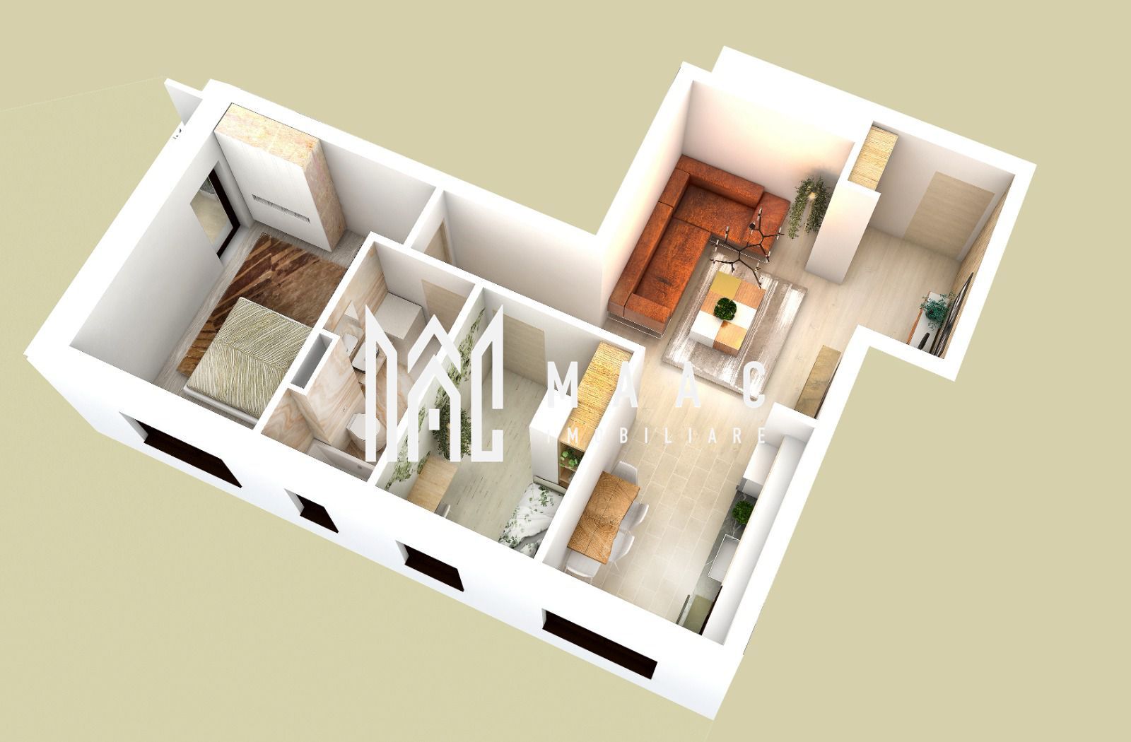 Comision 0% | Apartament 3 camere | Balcon |  Zona de Vest - Poză 2
