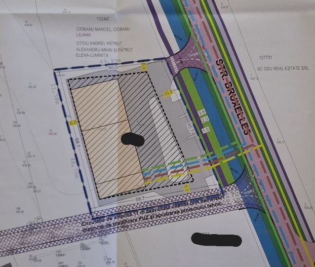 Teren industrial, foarte bine pozitionat, PUD aprobat, str. Buxelles - Sibiu - Schiță 1