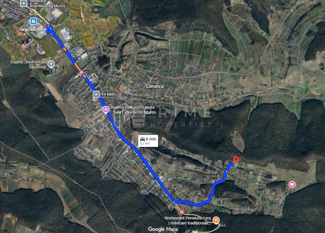 Teren 2.000 mp Corunca – vedere panoramică, lângă pădure, 70 €/mp - Poză 1