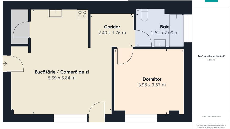 Apartament cu 2 camere, etaj 1, în zona Complex Studenţesc - Poză 10