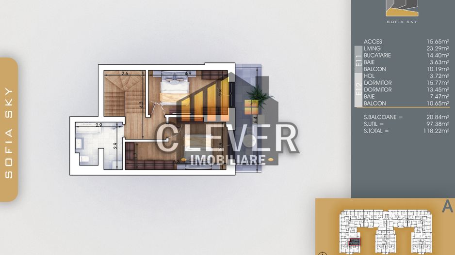 Duplex 3 camere Finalizat - Pallady, 8 min metrou Nicolae Teclu - Schiță 8