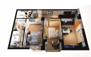 Apartament 2 camere, ansamblu nou – de la 850 €/mp + TVA, 0% comision - Poză 5