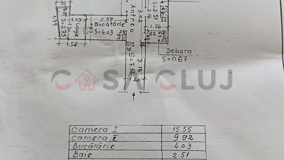 Apartament cu 2 camere, etaj intermediar, Academia de Muzica - Schiță 7