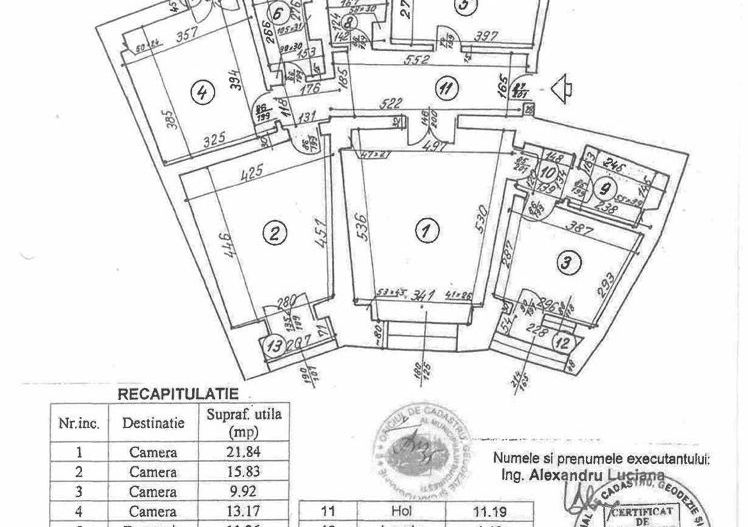 4 camere| 104 mp utili| UNIRII - Schiță 19