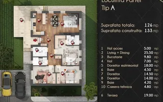 Vand CASE TIP PARTER cu HVAC, 4 camere - Tunari - Poză 32