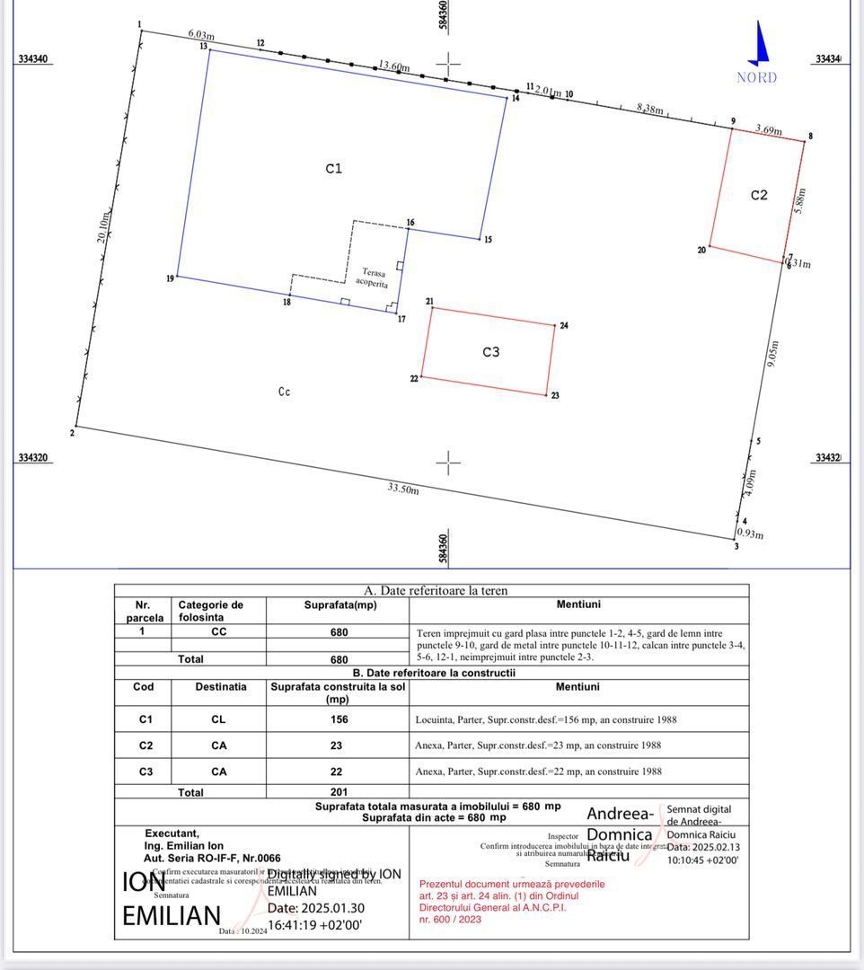 Casa demolabila cu teren 680mp deschidere 20.10ml Sisesti-Vatra Noua - Schiță 6
