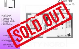 Apartament 19 / 31 – 2 camere – 52.6 mp – Balcon – Etaj 1 / Etaj 2 - Poză 1