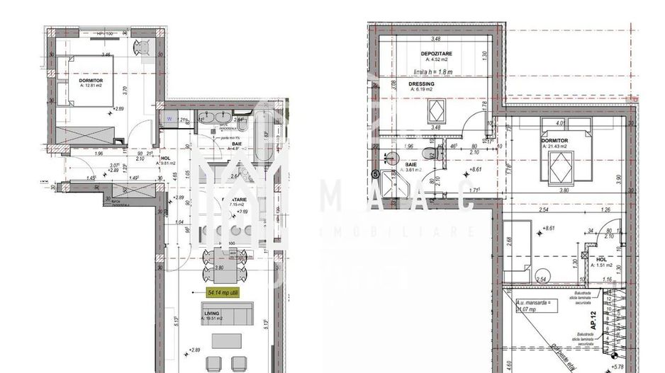 Penthouse 3 camere I 2 nivele I finisat la cheie I Zona de Vest I Sibiu - Poză 8