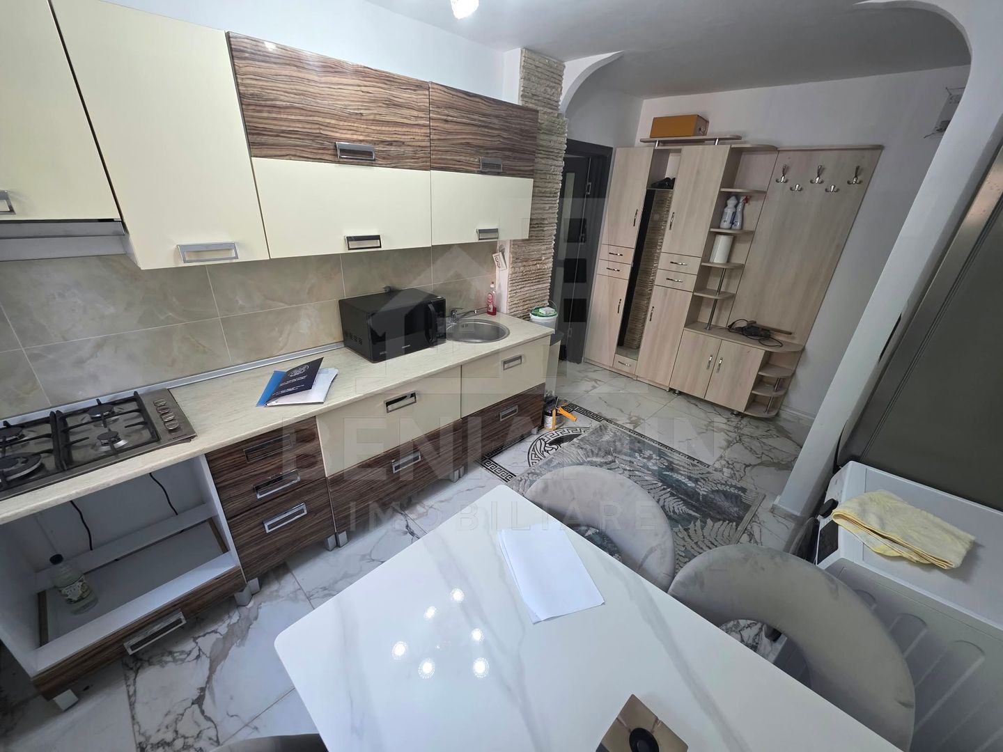 2Camere-Parter-Renovat- 50mp -Centrala Termica-Mobilat-Utilat-Brazda - Poză 6