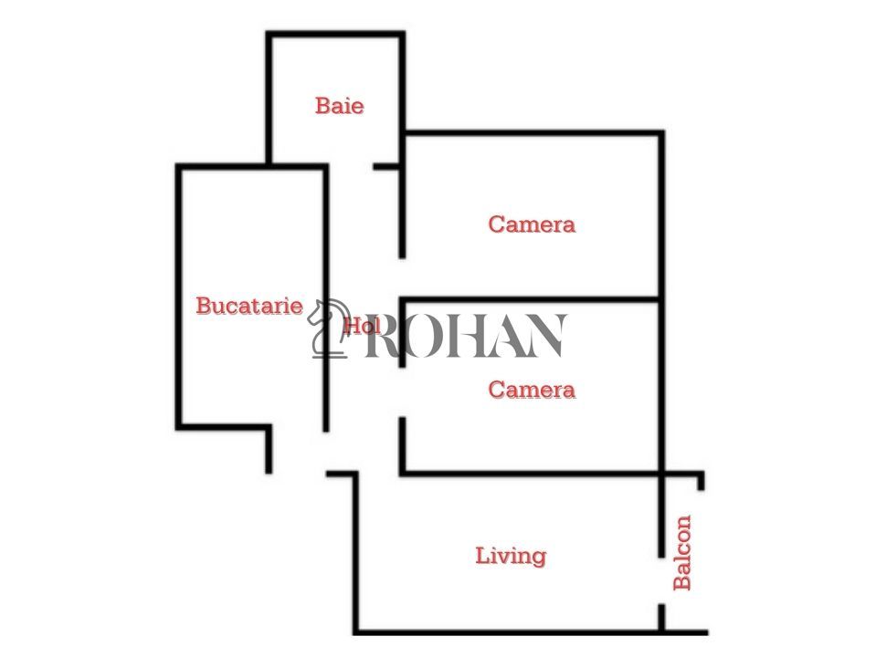 Apartament 3 camere, 70 mp total, loc de parcare, Str. Vânătorilor - Schiță 21