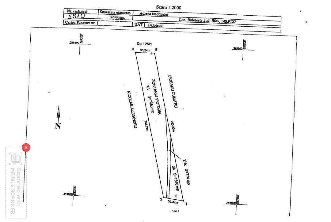 Teren intravilan, Balotești, Strada Cameliei 36, 10.000 mp - Poză 1