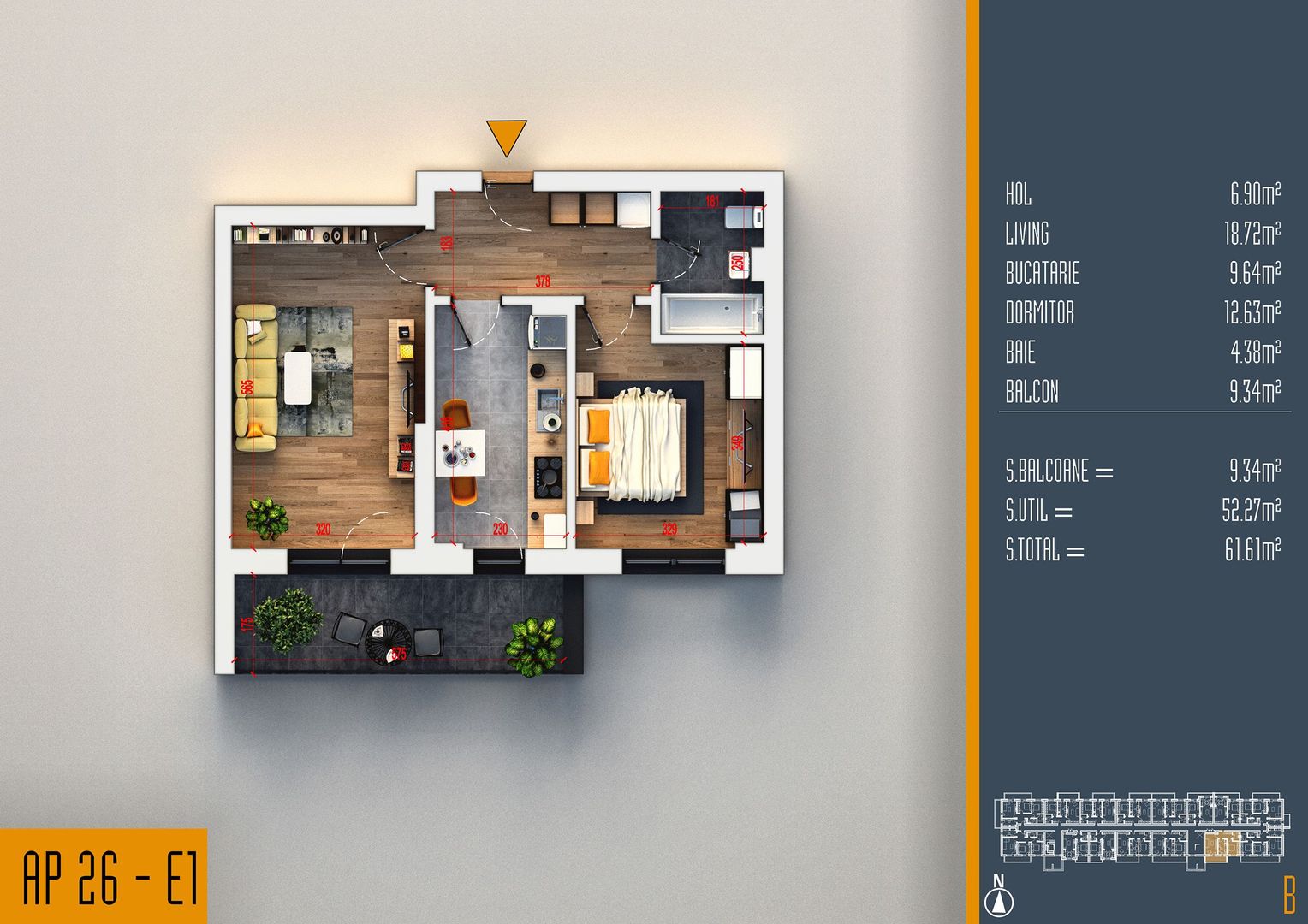 Apartament 2 camere decomandat,Cea mai buna OFERTA,Rezidential Pallady - Poză 1