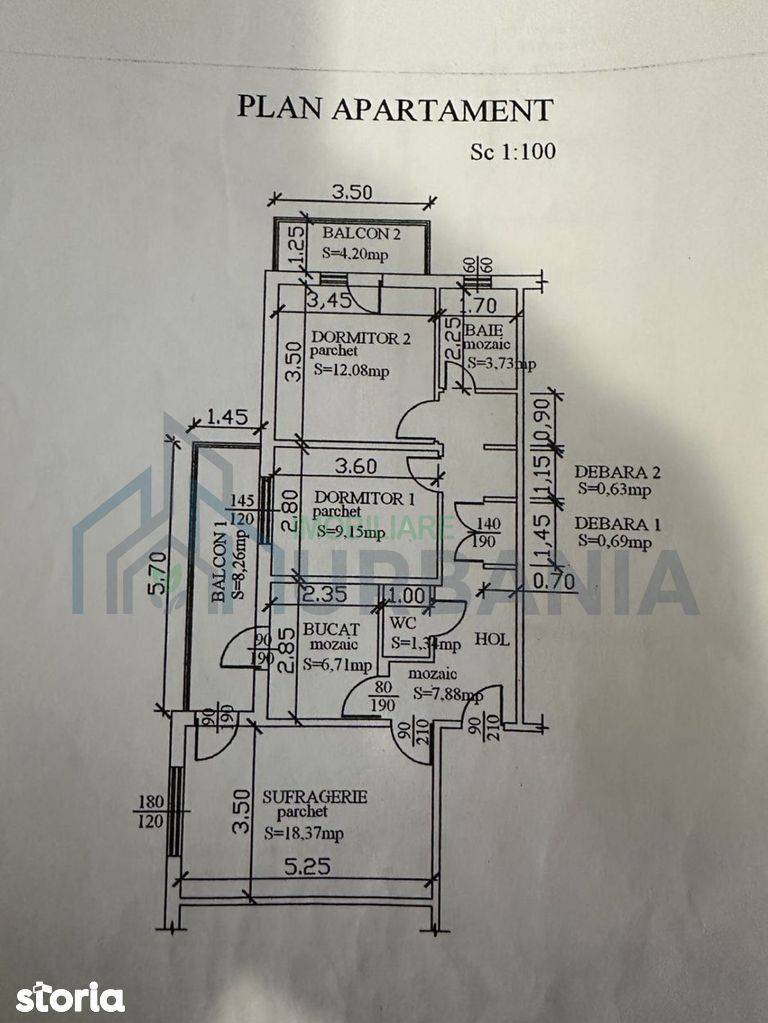 Apartament 3 camere de vânzare, Tomești – complet renovat, 60,5 mp + balcoane - Poză 13