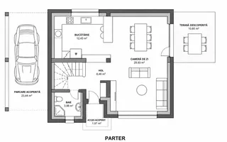Casă individuală | 112 mp | Teren 400 mp | Parcare acoperită | Chinten - Schiță 16