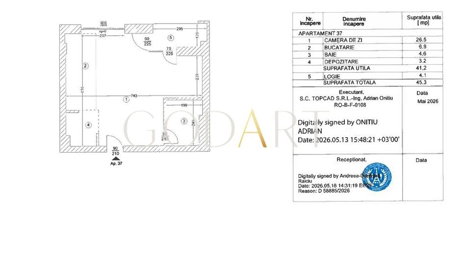 Studio premium | Terasa | Loc de parcare - Schiță 9