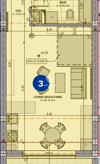 Studio LA CHEIE INTABULAT, 38 mp, Cristian, Sibiu - Schiță 18