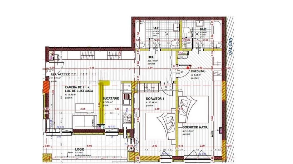 Apartament semifinisat 4 camere I Strada Tineretului I Floresti - Poză 2