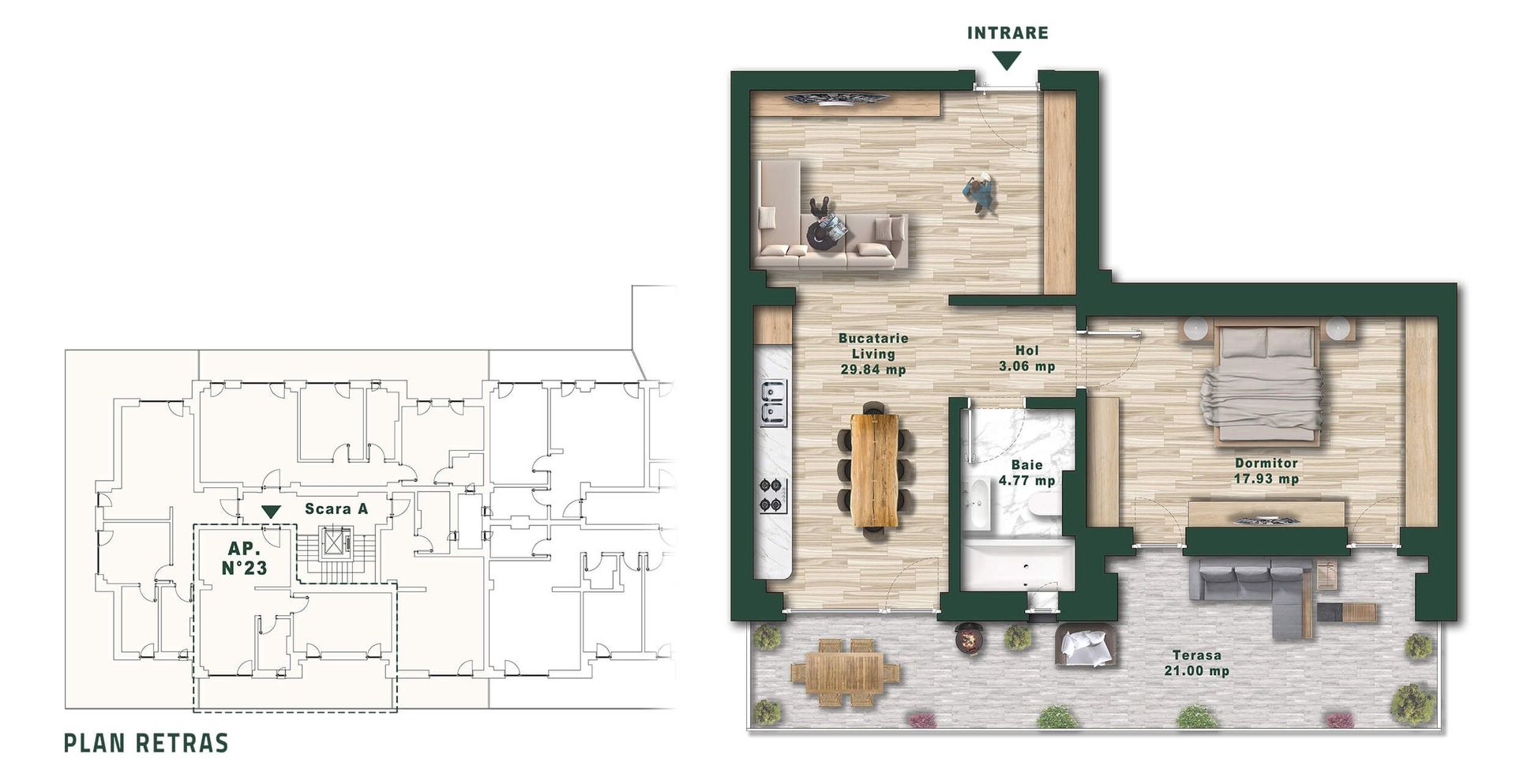 Penthouse Collection | Etaj retras | Cu Piscina Privata | GATA de mutat - Poză 2