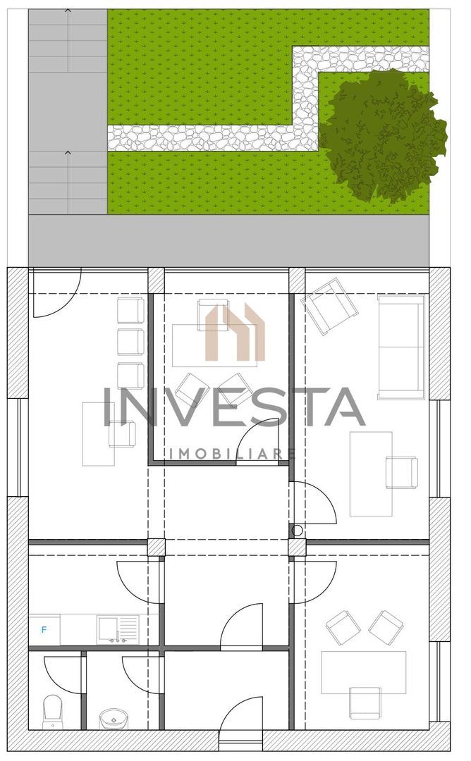 Spatiu de birouri - 3 camere - 67mp - Andrei Muresanu - Schiță 11
