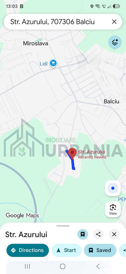 Teren intravilan de vânzare, 499 mp, Balciu, Miroslava - Poză 2