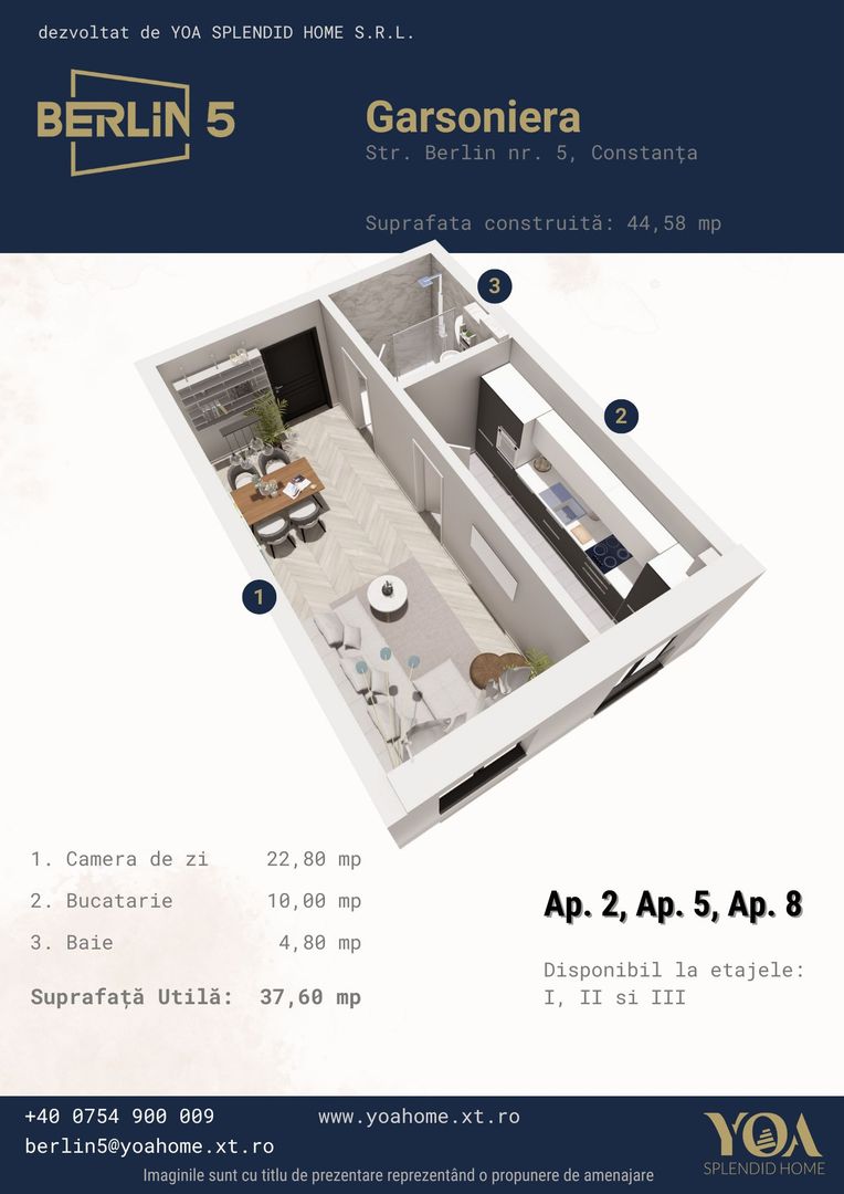 BERLIN 5 | Garsonieră cu loc de parcare | Proiect finalizat - Poză 2