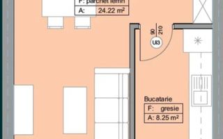 Apartament studio 40 mp, zona Brana Selimbar - Schiță 14