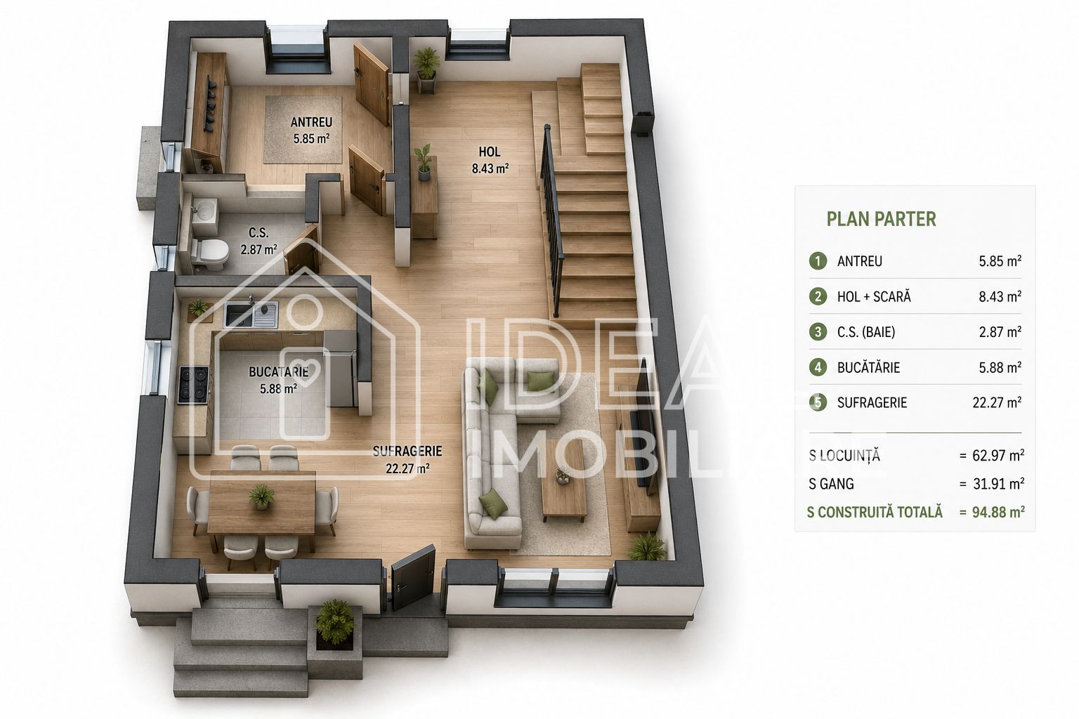 Casa Individuala Moderna 600 mp de teren, Cartierul Tineretului - Schiță 4