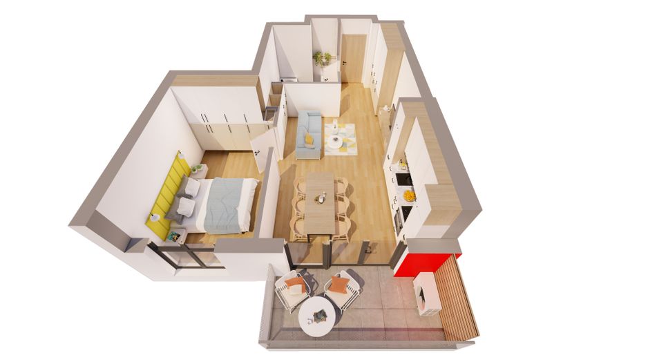 Apartament Nou 2 Camere - Mobilat&Utilat - Complex ARED - COMISION 0% - Poză 8