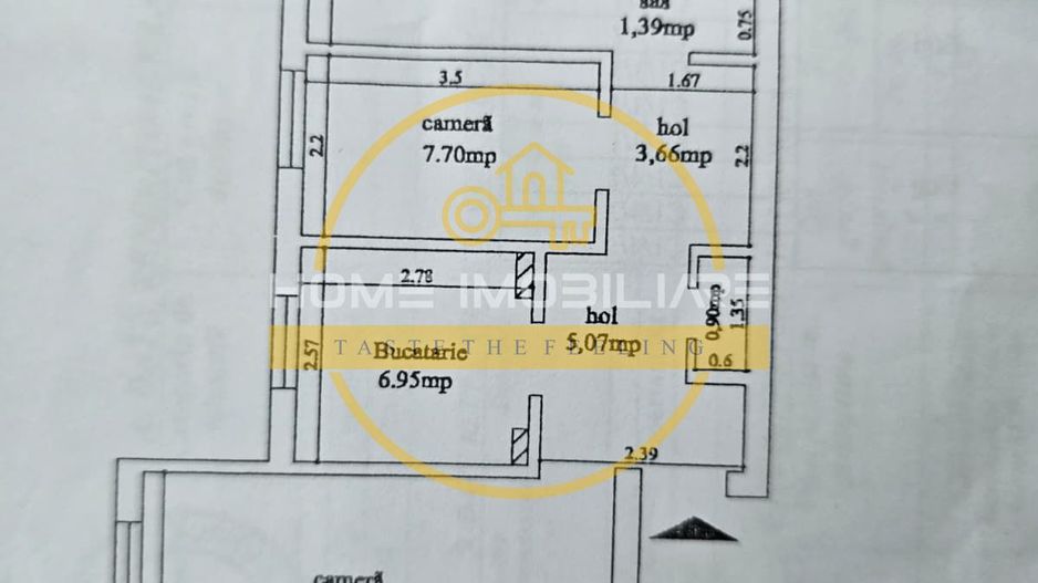 🏠Apartament 3 cam, Decomandat 57mp Rezidential / Comercial 📍Dacia- La bulevard - Poză 8