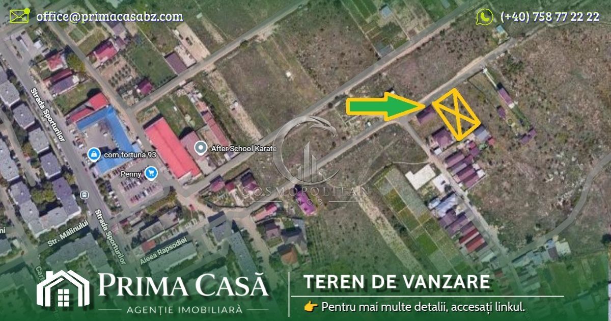 Teren intravilan ~ zona Brosteni / Penny Market ~ S=1071mp ~ d=25m ~ Pret: 100€/ - Poză 2