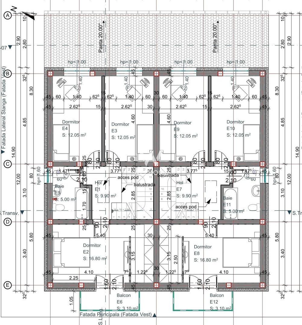 Casa NOUA, 4 camere, 2 bai, terasa si curte - Calea Cisnadiei - Schiță 5