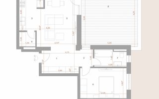 Apartament cu 2 cam si terasa mare,  Bloc cu lift, Neppendorf - Poză 3