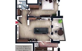 Apartament cu 2 camere+terasa de 7.2 mp la 5 minute de Vivo Center! - Poză 2