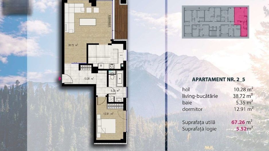 APARTAMENT 2 CAMERE PREMIUM | 67,26 MP UTILI + LOGIE | Brașov - Poză 3