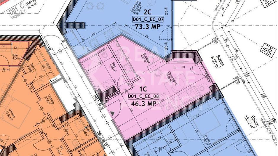 Vânzare, studio, One Lake District, București - Schiță 7