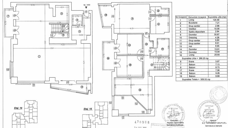 Duplex spectaculos 4 camere | 309 mp utili | Etaj 15/16 | Upground - Schiță 26