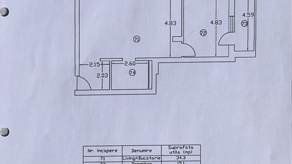 AP. 2 CAMERE CAP NORD, PARCARE, BOXA, INCALZIRE PARDOSEALA, COMIS 0% - Schiță 13