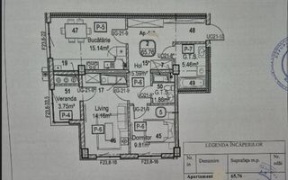 Vânzare, apartament, 2 camere, str. Tudor Vladimirescu, Râșcani - Schiță 9