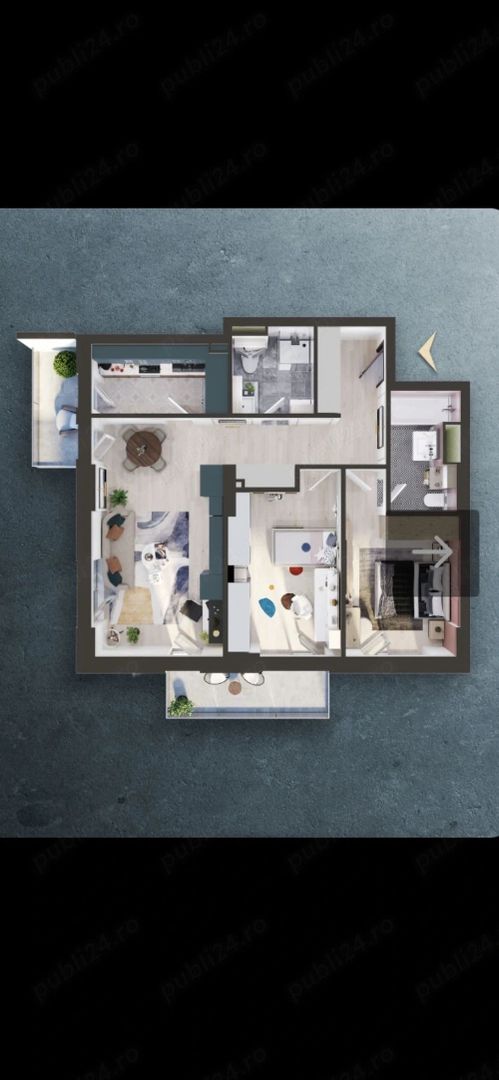 Apartament decomandat | 3 camere | 2 băi | 2 balcoane | Elite City - Poză 6
