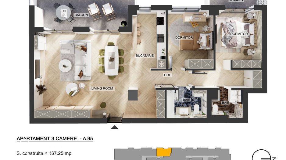 Apartamente 3 camere, Pipera, comision 0 % - Poză 10