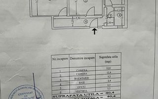 Apartament 2 camere | 40,4 mp | Etaj 9 | Vedere panoramică - Schiță 9