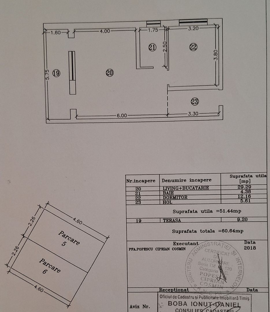Apartament cu 2 camere si  2 locuri de parcare - Poză 21
