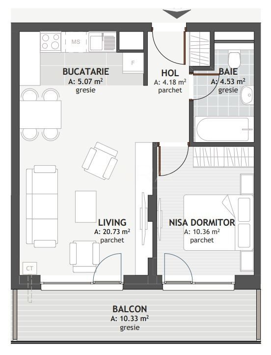 Apartament Decomandat cu 2 Camere,  Florești – Zona Eroilor - Poză 6